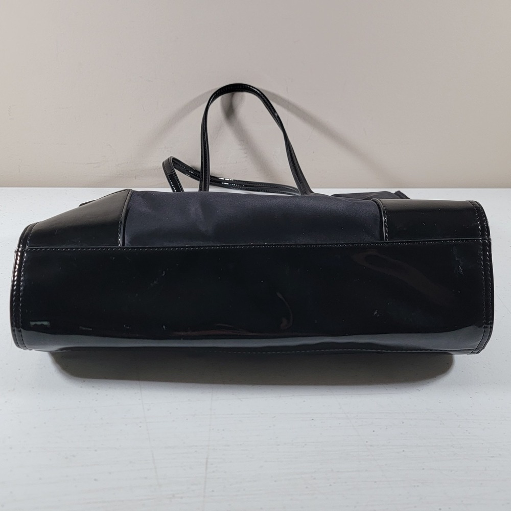 Tory Burch Ella Tote Bag Large Black Nylon Shoulder Bag - Picture 7 of 9